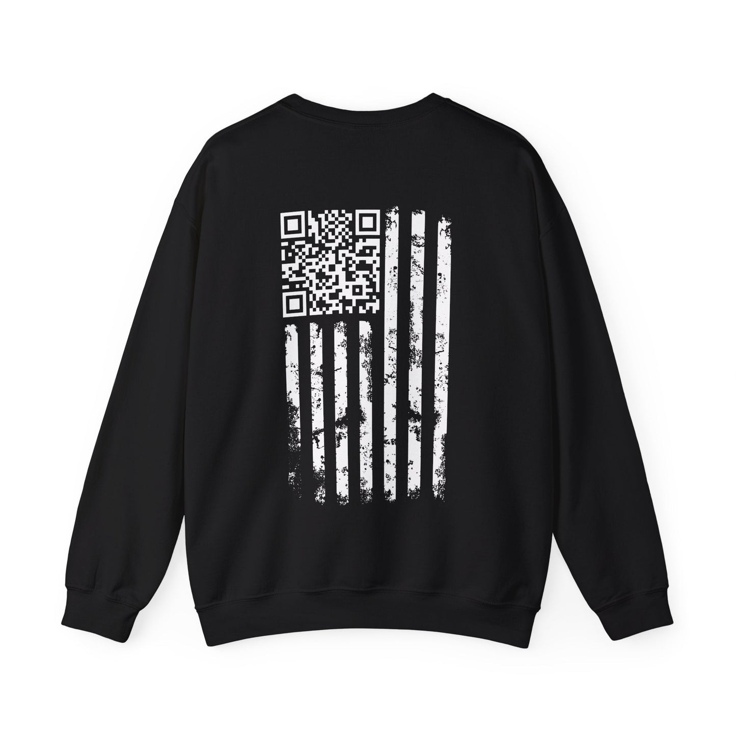 American Flag QR Code Crewneck Sweatshirt The Devil's Pickle