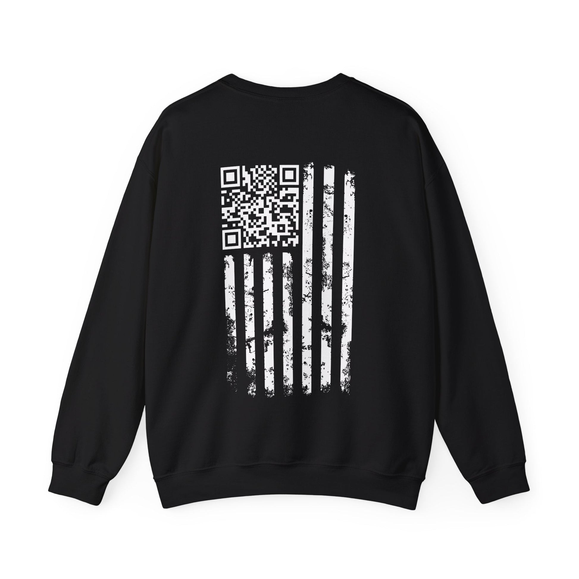 American Flag QR Code Crewneck Sweatshirt The Devil's Pickle