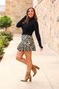 The Kylie Leopard Skort See size chart under “more details” The Fashion Celestial