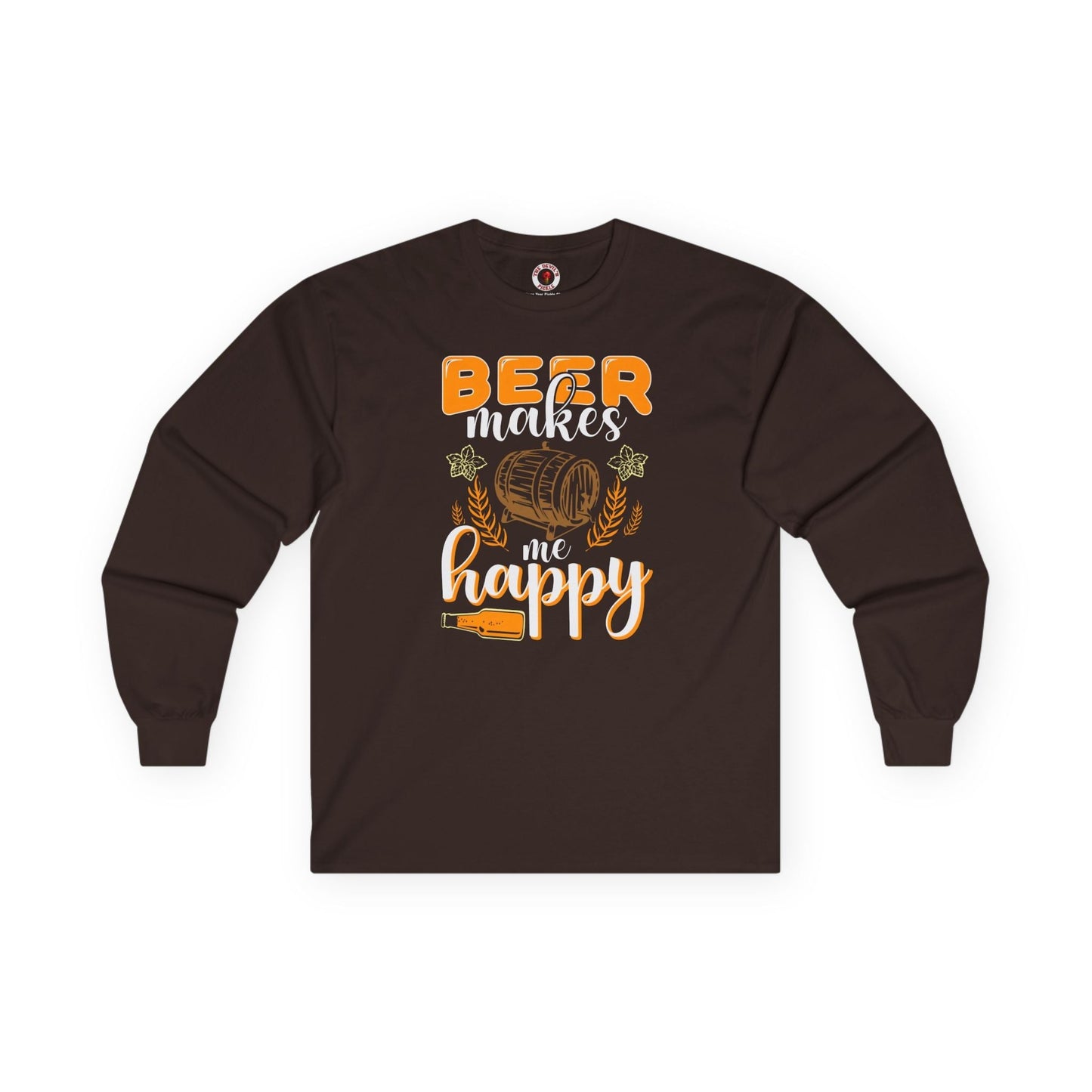 Beer Makes Me Happy Long Sleeve Tee The Devil's Pickle