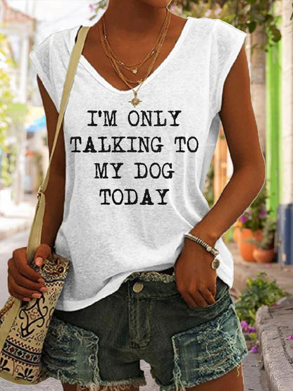 Women's V-Neck Printed Short Sleeve Loose Top – 14 Colors S–4XL FitiqueFit