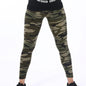 Camouflage Gray-Green Women's Casual Leggings, Cropped Length NovaCart
