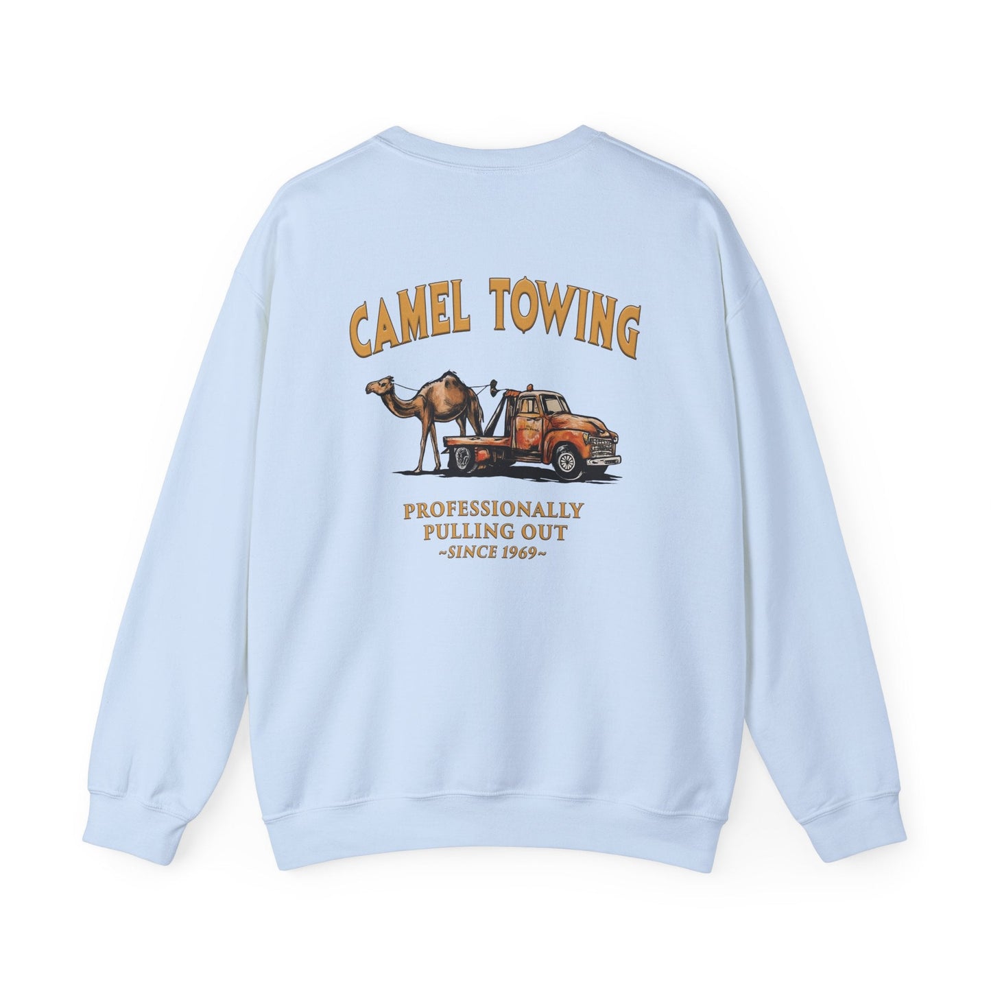 Camel Towing Back Crewneck Sweatshirt The Devil's Pickle