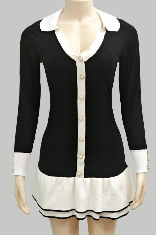 WOMEN FASHION SWEATER MINI DRESS BY CLAUDE