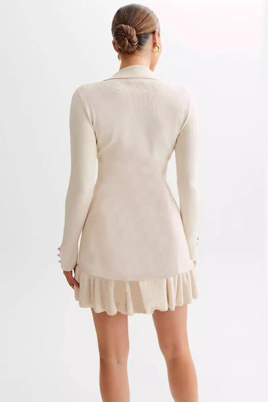 WOMEN FASHION SWEATER MINI DRESS BY CLAUDE