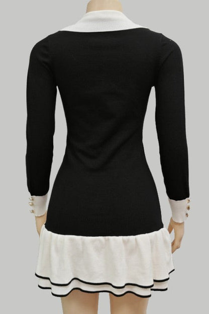 WOMEN FASHION SWEATER MINI DRESS BY CLAUDE