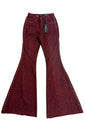 Leopard Studded Bell Bottom Pant Kacee Lillie Boutique