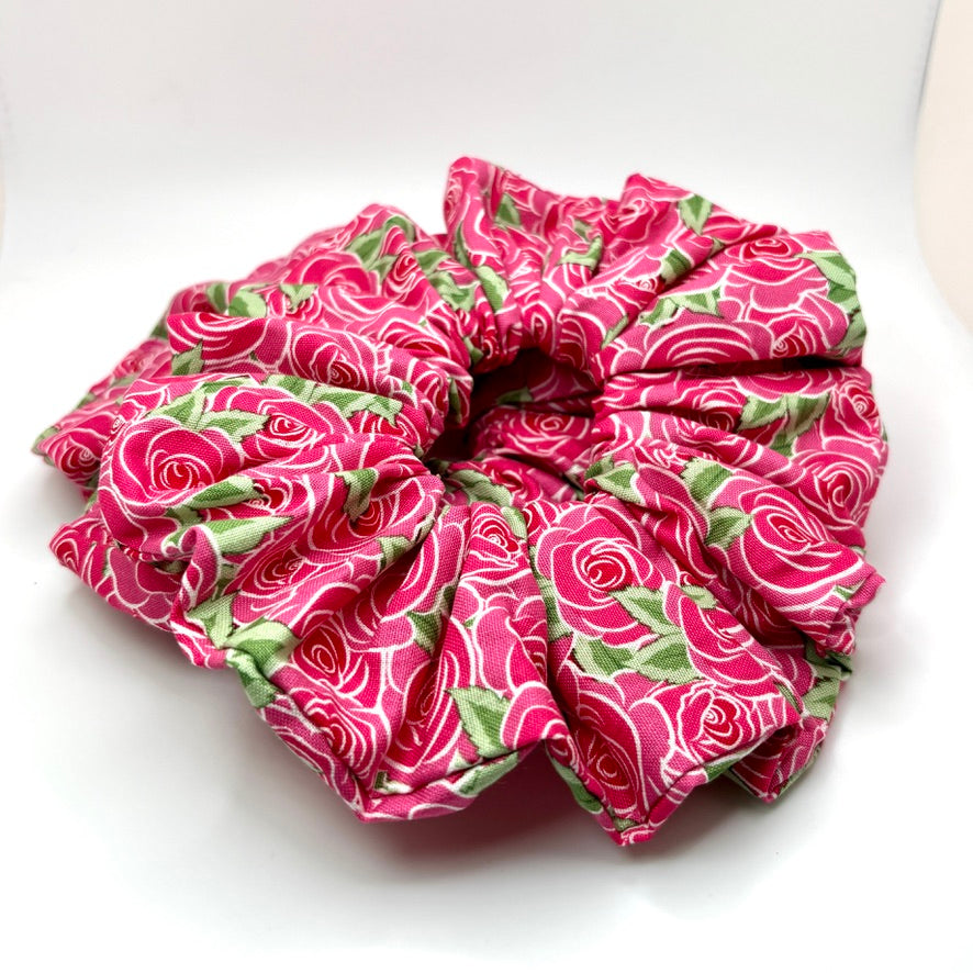 Pink Roses Valentine's Day Scrunchie Enchanted Scrunch