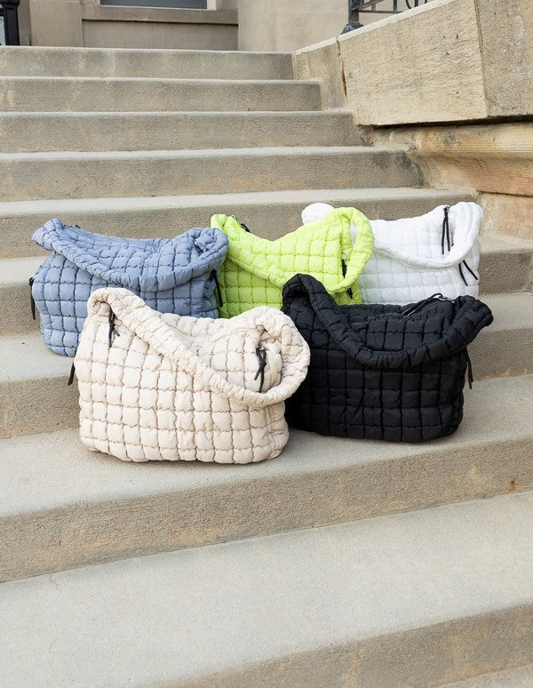 Taylor Quilted Puffer Tote See size chart under “more details” The Fashion Celestial