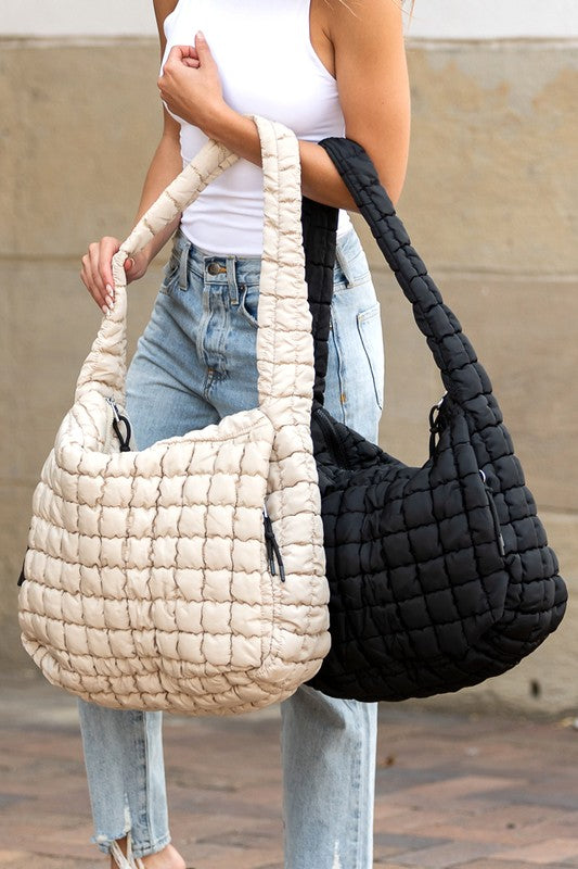 Taylor Quilted Puffer Tote See size chart under “more details” The Fashion Celestial