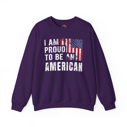 I Am Proud To Be An American Crewneck Sweatshirt The Devil's Pickle