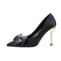 Sexy High Heels Stiletto Bow Women's Single Shoes See size chart under “more details” The Fashion Celestial