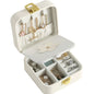 pu leather candy-colored mirror jewelry box