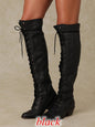 Women’s Over-the-Knee Boots – Round Toe Stylish Tall Winter Boots FitiqueFit