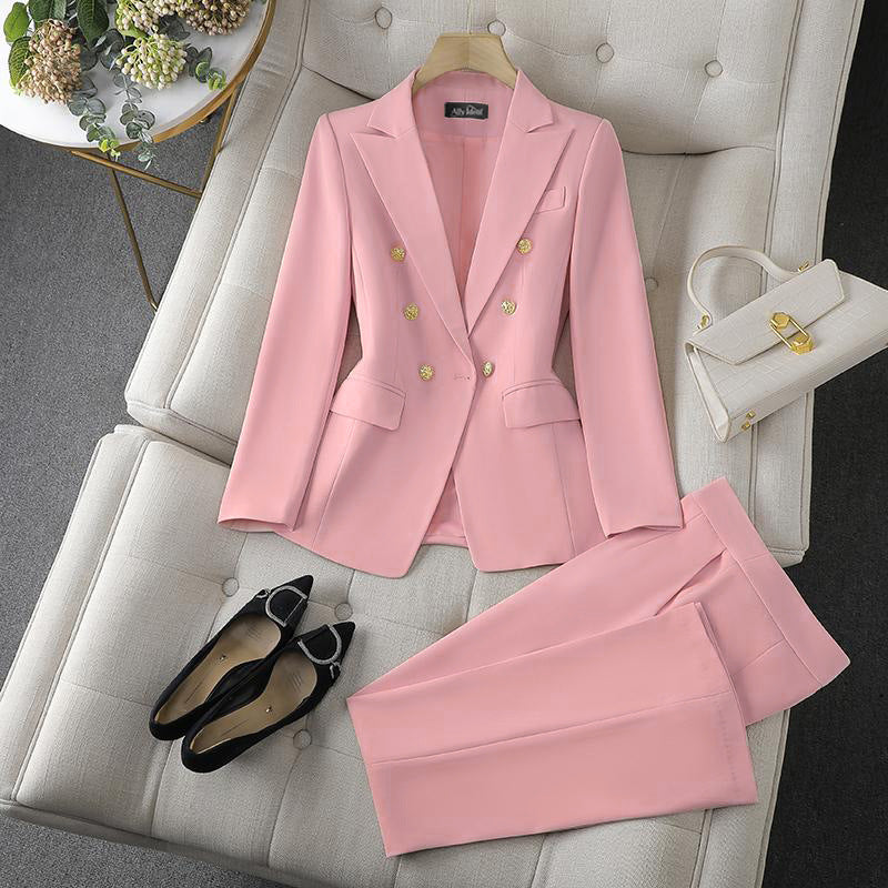 Lapel Button-Down Jacket & Slim-Fit Trousers Suit – 15 Colors XS–XXL FitiqueFit