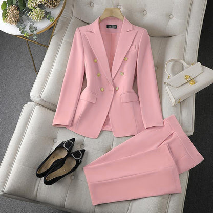 Lapel Button-Down Jacket & Slim-Fit Trousers Suit – 15 Colors XS–XXL FitiqueFit