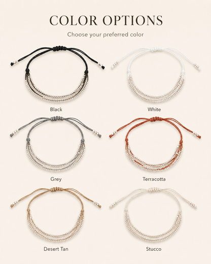 Terra Layered Bracelets in Silver Village Thrive