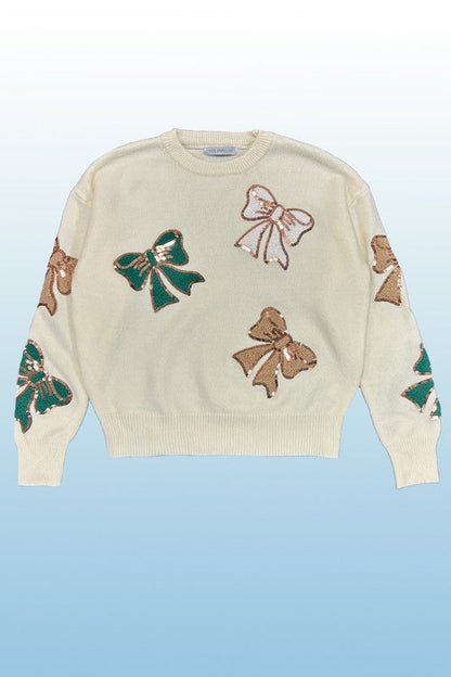 Sequins bow sweater Shop Style & More | Fresh Looks, Everyday Deals & Free Shipping