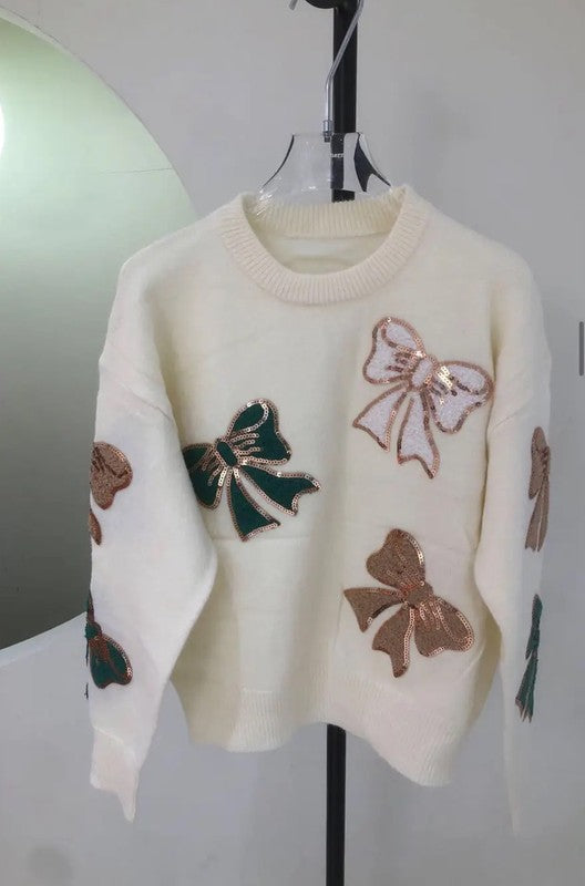 Sequins bow sweater Shop Style & More | Fresh Looks, Everyday Deals & Free Shipping