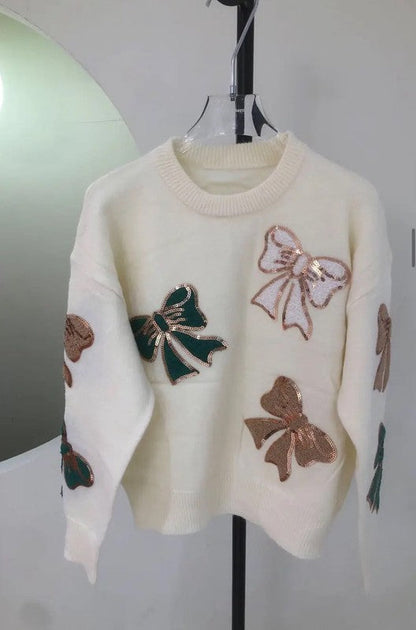 Sequins bow sweater Shop Style & More | Fresh Looks, Everyday Deals & Free Shipping