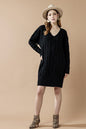 V-Neck Ribbed Hem Cable Knit Sweater Dress Shop Style & More | Fresh Looks, Everyday Deals & Free Shipping
