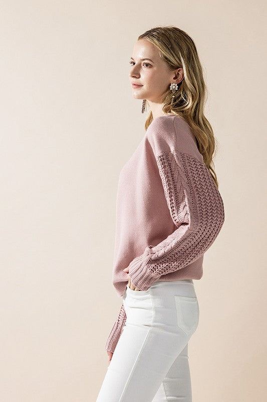 Cozy Solid Body Contrast Cable Knit Sweater Shop Style & More | Fresh Looks, Everyday Deals & Free Shipping