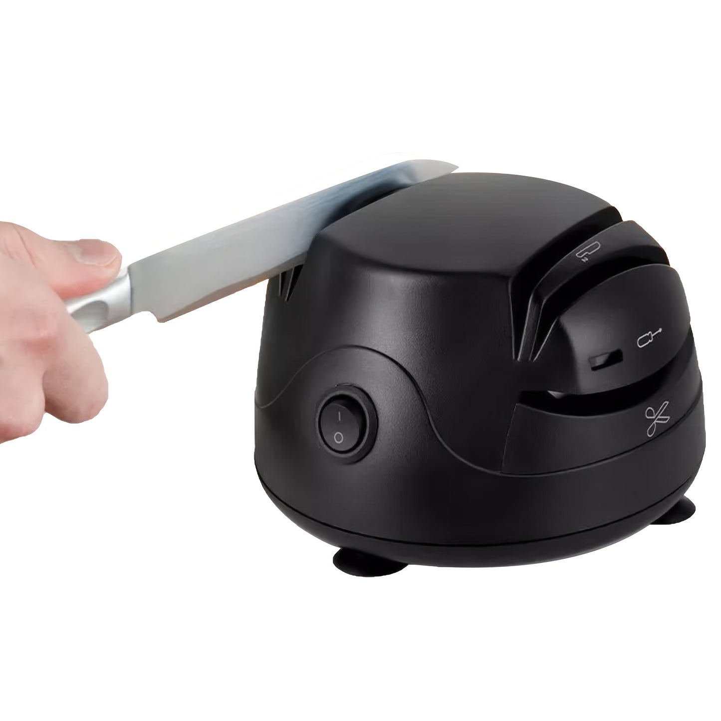[Professional Knife Sharpener] WANVOAPLS Professional Electric Knife Sharpener 28D-4 Model - 4-Slot Sharpening System, Dual Voltage (36V-100V) with US Plug, ABS Material - Ideal for Kitchen Knives and Utensils | Modern Kitche NovaCart