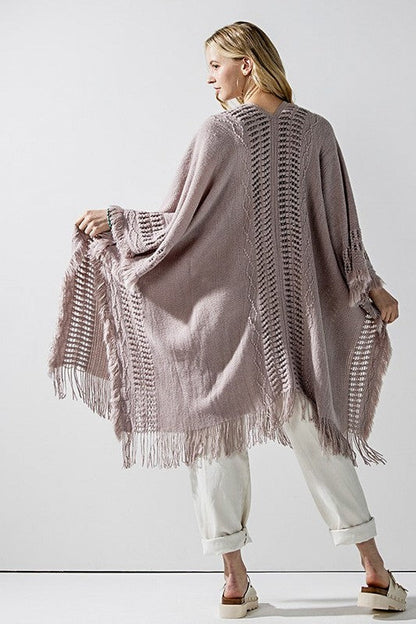 Fringe Ruana Style Shawl Cardigan Shop Style & More | Fresh Looks, Everyday Deals & Free Shipping