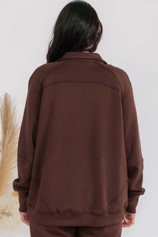 Women's Ultra Soft Funnel Neck OverSize Zip Jacket Shop Style & More | Fresh Looks, Everyday Deals & Free Shipping