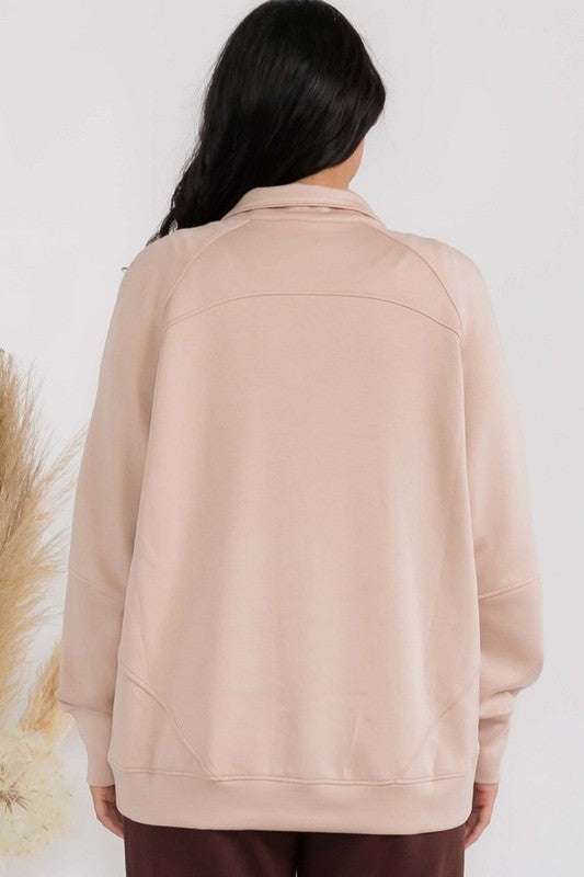 Women's Ultra Soft Funnel Neck OverSize Zip Jacket Shop Style & More | Fresh Looks, Everyday Deals & Free Shipping