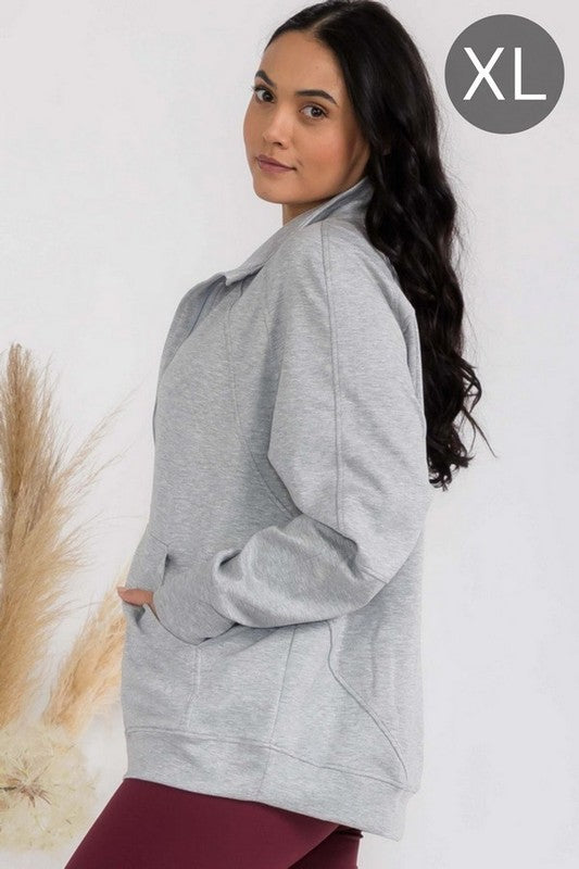 Women's Ultra Soft Funnel Neck OverSize Zip Jacket Shop Style & More | Fresh Looks, Everyday Deals & Free Shipping