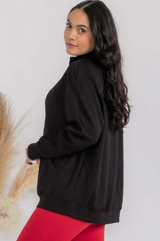 Women's Ultra Soft Funnel Neck OverSize Zip Jacket Shop Style & More | Fresh Looks, Everyday Deals & Free Shipping