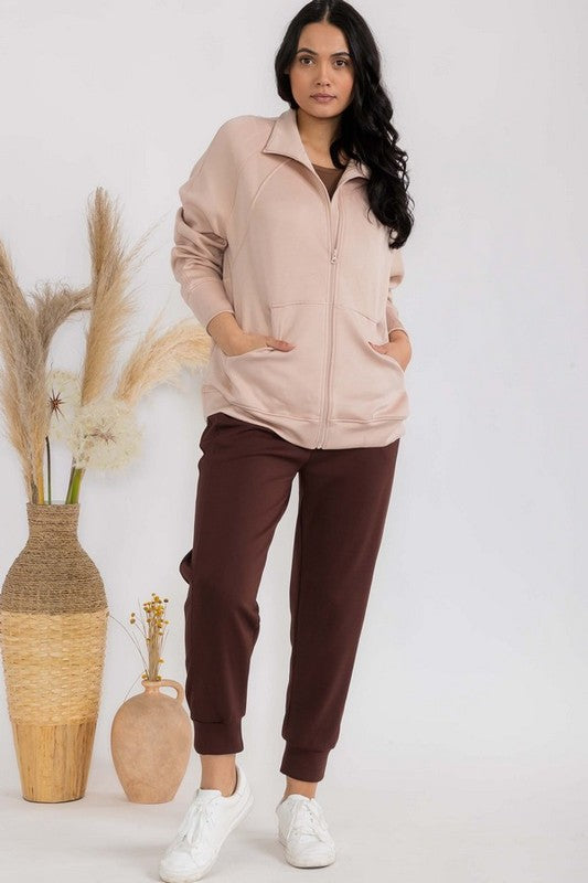 Women's Ultra Soft Funnel Neck OverSize Zip Jacket Shop Style & More | Fresh Looks, Everyday Deals & Free Shipping