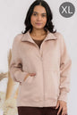 Women's Ultra Soft Funnel Neck OverSize Zip Jacket Shop Style & More | Fresh Looks, Everyday Deals & Free Shipping