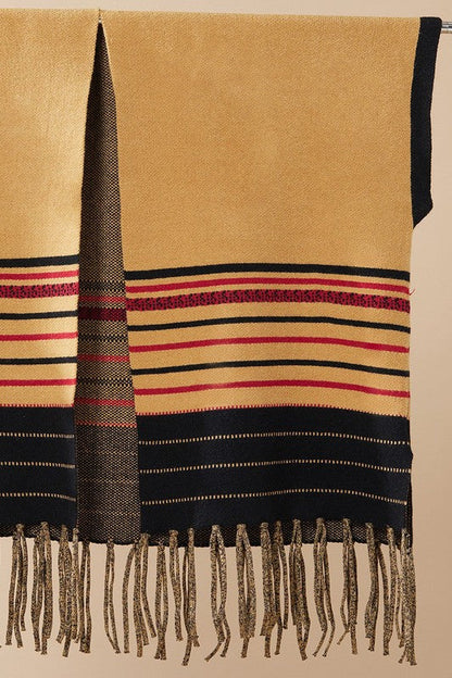Western Striped Fringed Ruana Poncho Cardigan Shop Style & More | Fresh Looks, Everyday Deals & Free Shipping