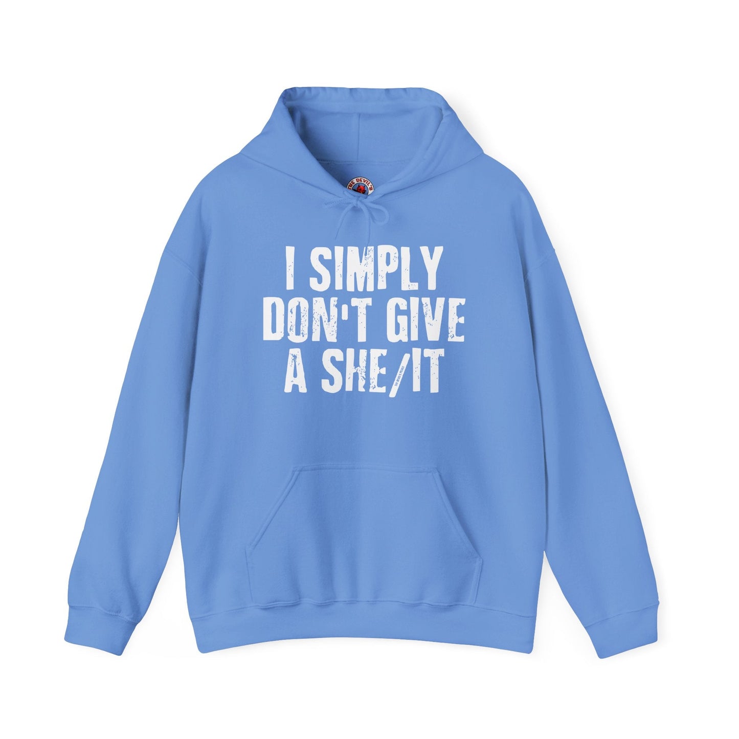 I Simply Don't Give A She/It Hooded Sweatshirt The Devil's Pickle