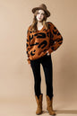 Fuzzy Mohair Jacquard V-Neck Leopard Sweater Shop Style & More | Fresh Looks, Everyday Deals & Free Shipping