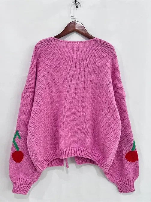 Front tie cherry cardigan Shop Style & More | Fresh Looks, Everyday Deals & Free Shipping