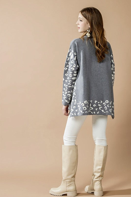 Oversized Mock Neck Leopard Print Sweater Tunic Shop Style & More | Fresh Looks, Everyday Deals & Free Shipping