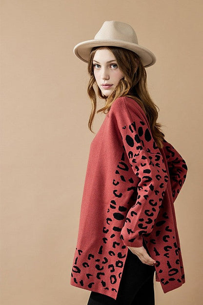 Oversized Mock Neck Leopard Print Sweater Tunic Shop Style & More | Fresh Looks, Everyday Deals & Free Shipping