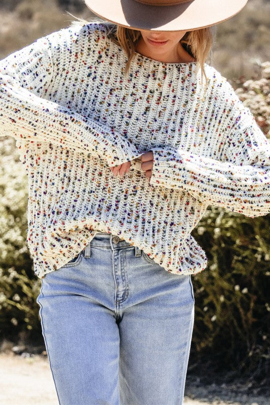Scarlett Confetti Reversible Twist Sweater Shop Style & More | Fresh Looks, Everyday Deals & Free Shipping