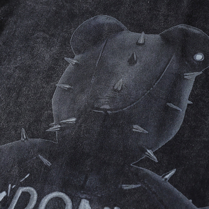 Hip Hop Oversized Tshirts Streetwear Vintage T-shirts Bear FitiqueFit