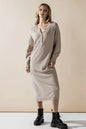 Comfy Button-front Soft Sweater Kint Midi Dress Shop Style & More | Fresh Looks, Everyday Deals & Free Shipping