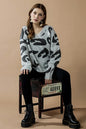 Fuzzy Mohair Jacquard V-Neck Leopard Sweater Shop Style & More | Fresh Looks, Everyday Deals & Free Shipping
