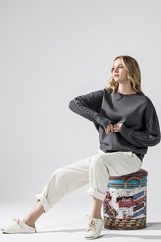 Cozy Solid Body Contrast Cable Knit Sweater Shop Style & More | Fresh Looks, Everyday Deals & Free Shipping