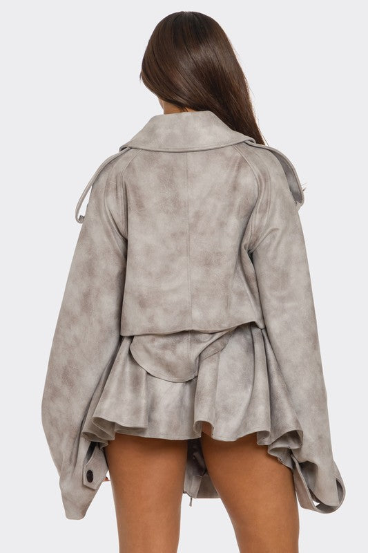 Cropped Trench Set See size chart under “more details” The Fashion Celestial