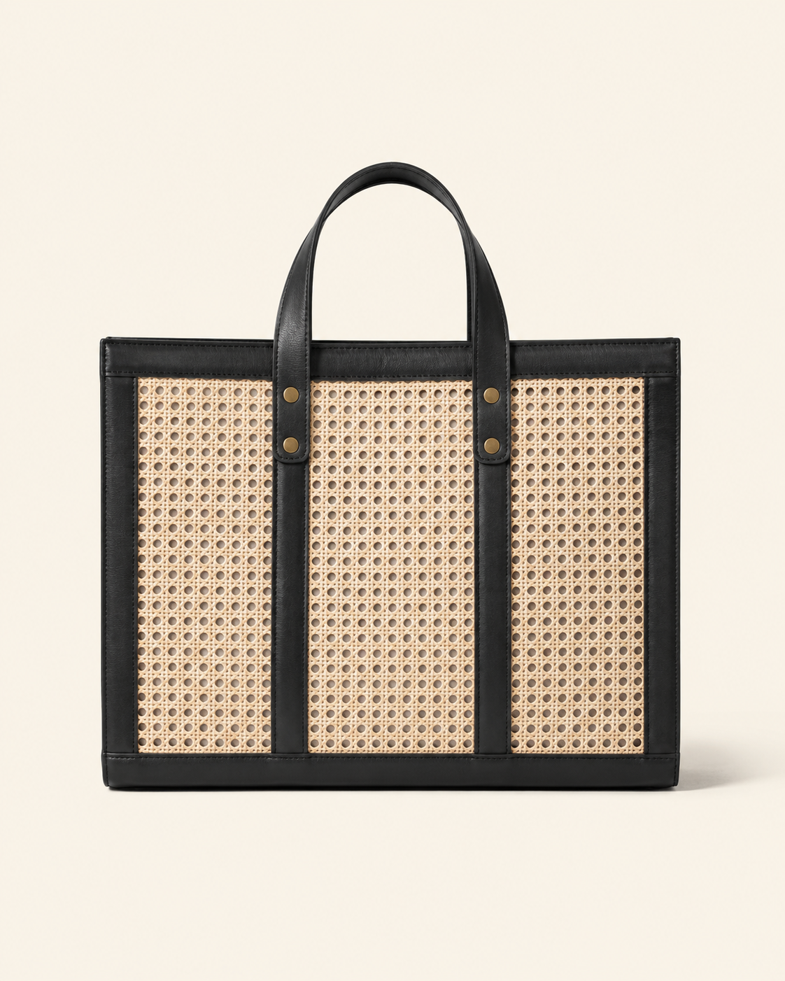 Raja Leather and Cane Everyday Bag Village Thrive