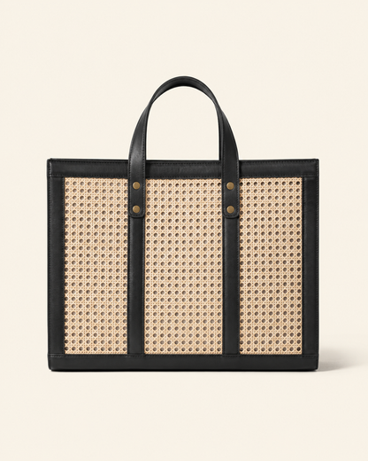 Raja Leather and Cane Everyday Bag Village Thrive