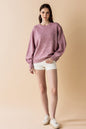 Plus Round Neck Balloon Sleeve Heathered Sweater Shop Style & More | Fresh Looks, Everyday Deals & Free Shipping