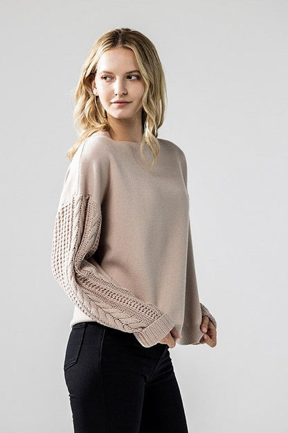 Plus Cozy Solid Body Contrast Cable Knit Sweater Shop Style & More | Fresh Looks, Everyday Deals & Free Shipping